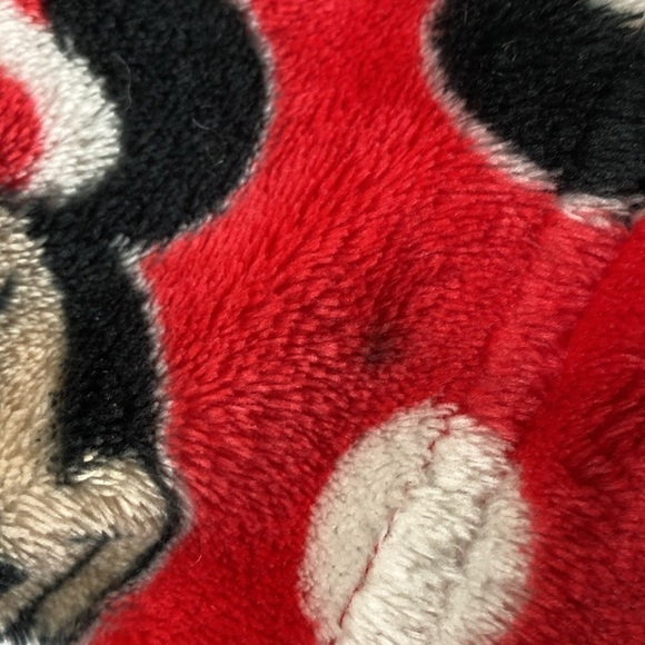 Disney Minnie Mouse fleece robe slippers plush toy toddler girl 2T-3T red - Picture 9 of 17